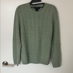 100% cashmere - Brooks Brothers - Green Cable Knit Sweater